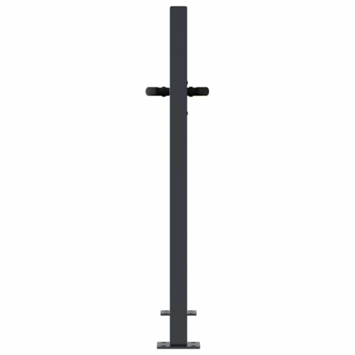 VIDAXL Portail de jardin anthracite 105x80 cm acier conception d'arbre