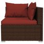 Voir la diapositive 4 : VIDAXL Salon de jardin 5 pcs avec coussins resine tressee marron