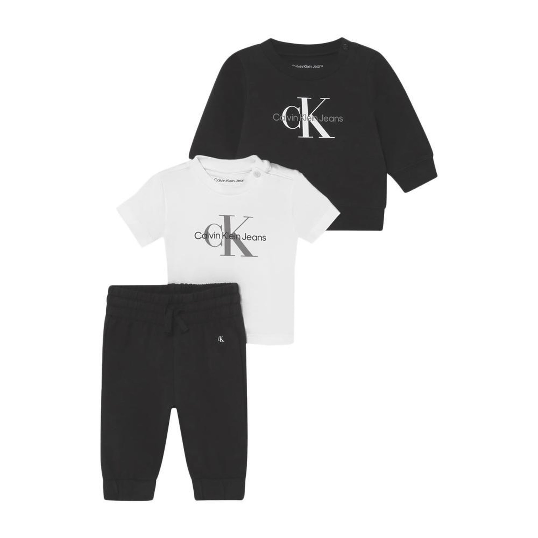 Voir la diapositive 2 : CALVIN KLEIN JEANS Ensemble Noir Garçon Calvin Klein Jeans Monogram