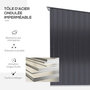 Voir la diapositive 5 : OUTSUNNY Abri de jardin - remise pour outils - cabanon porte verrouillable - dim. 1L x 1,03l x 1,6H m - tôle d'acier ondulée anthracite