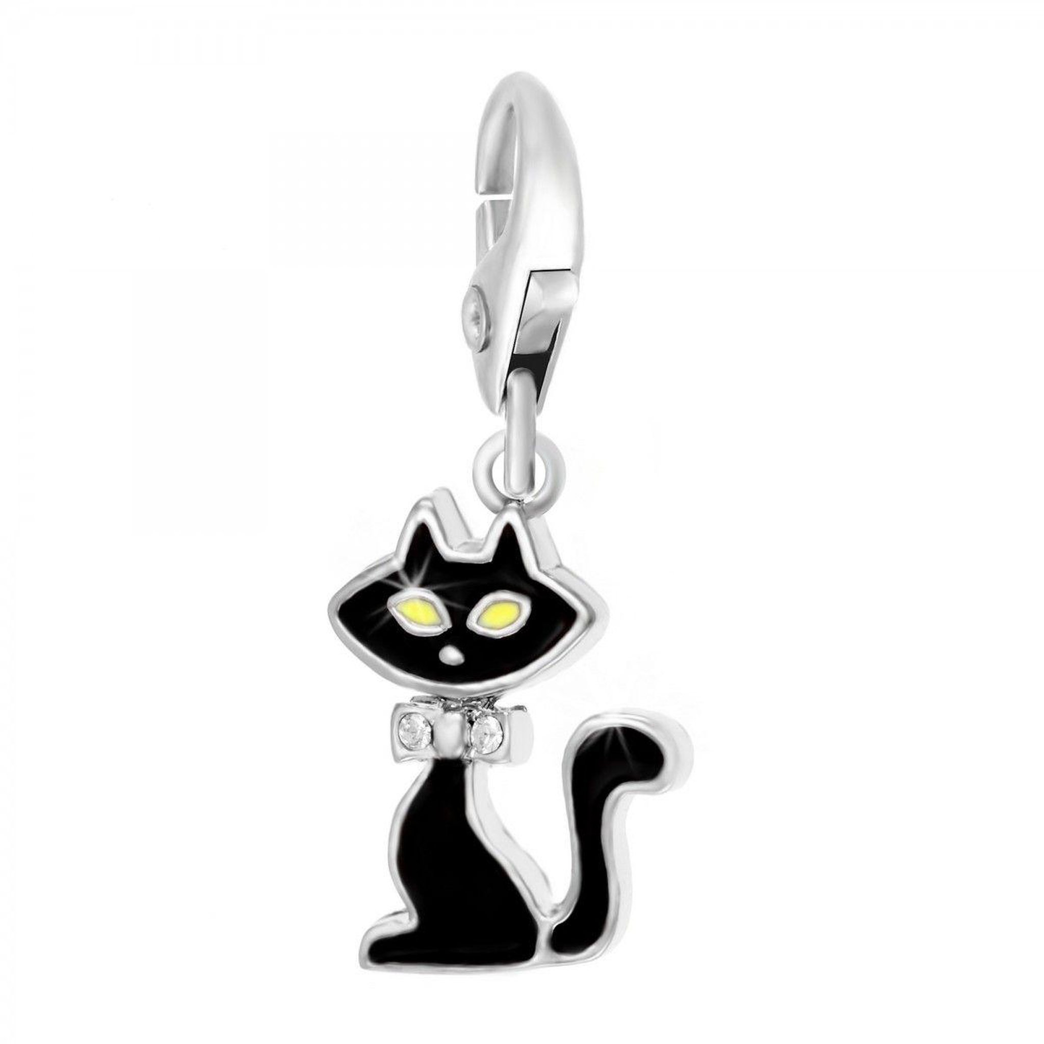 SC CRYSTAL Charm chat SC Crystal orné de Cristaux scintillants