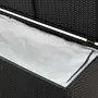 VIDAXL Boîte de rangement de jardin resine tressee 200x50x60 cm noir