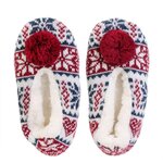The Home Deco Factory Chaussons ballerines pompon Sherpa rouge 39/41