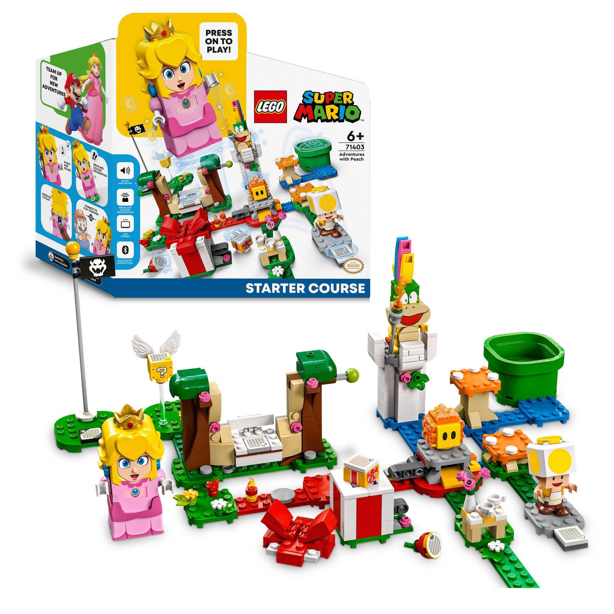 Voir la diapositive 2 : LEGO Super Mario 71403 Pack de Démarrage Les Aventures de Peach, Jouet, Figurine Interactive