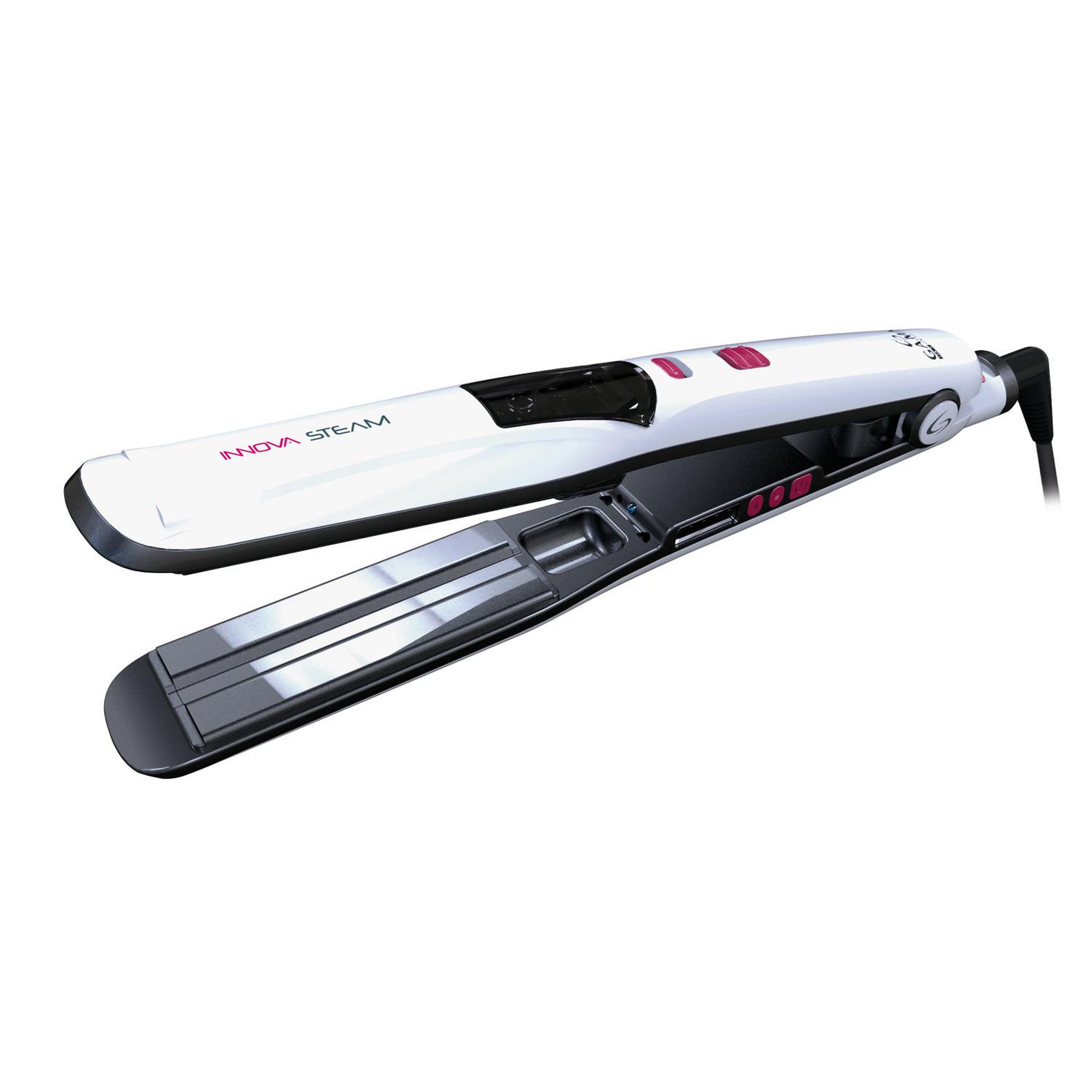 Voir la diapositive 2 : Gama Ga.ma gi0502 brosse soufflante et fer à lisser à chaleur blanc 2,5 m
