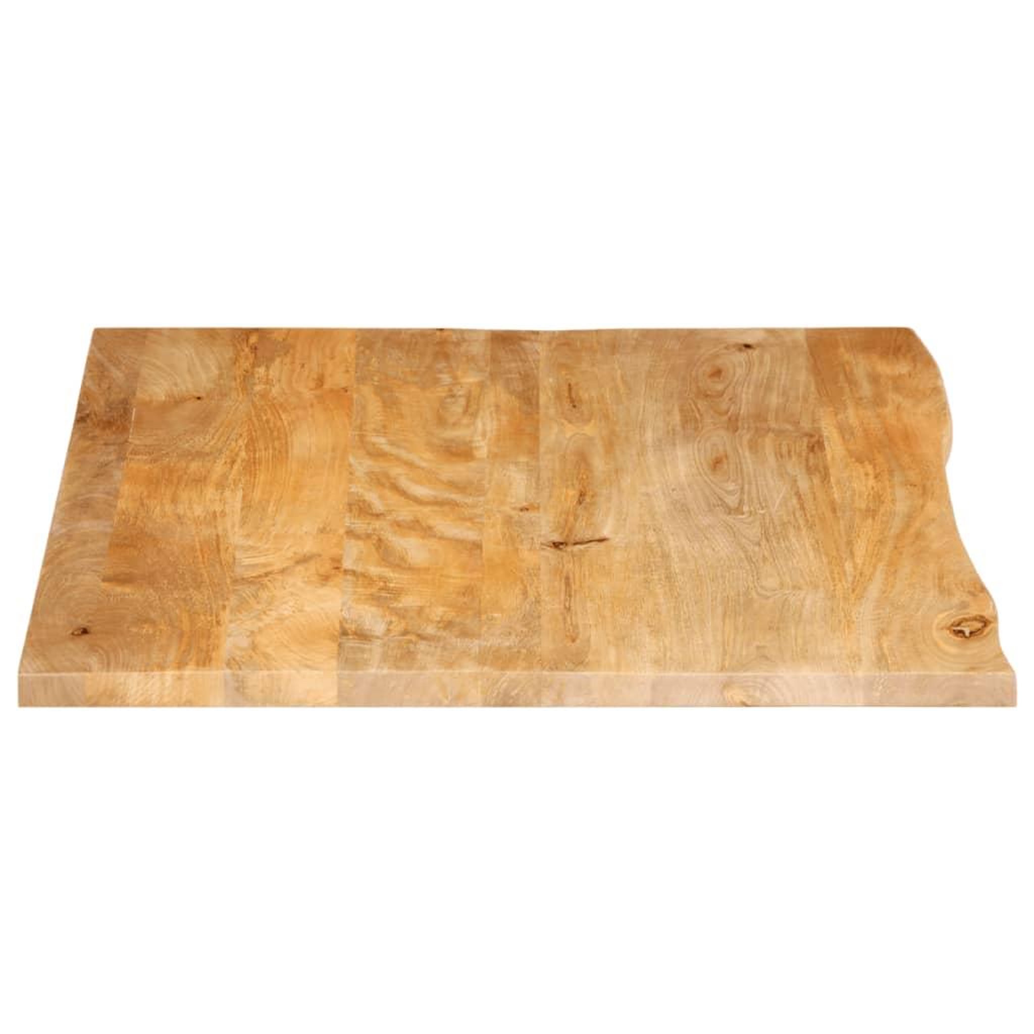 Voir la diapositive 4 : VIDAXL Dessus de table a bord vivant 100x80x2,5cm bois massif manguier