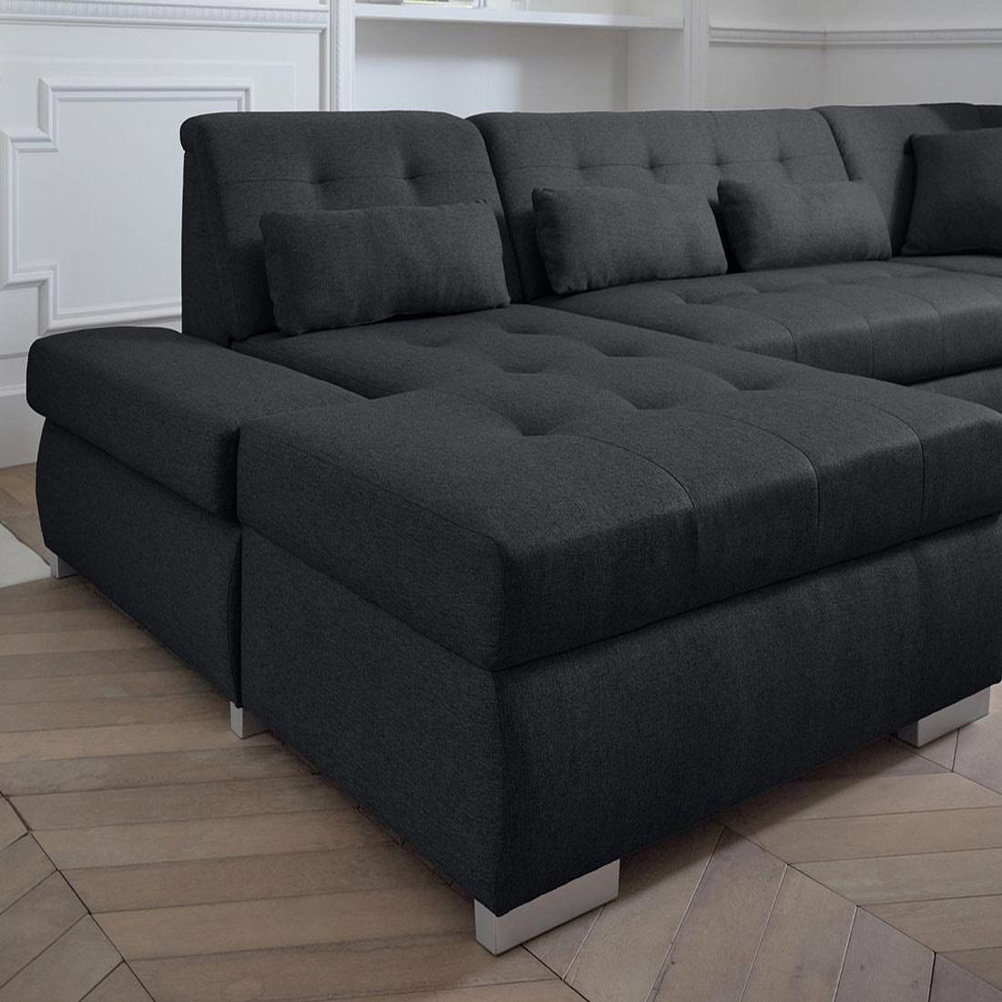 Voir la diapositive 5 : LISA DESIGN Vermont - canapé panoramique d'angle droit - 7 places - xxl