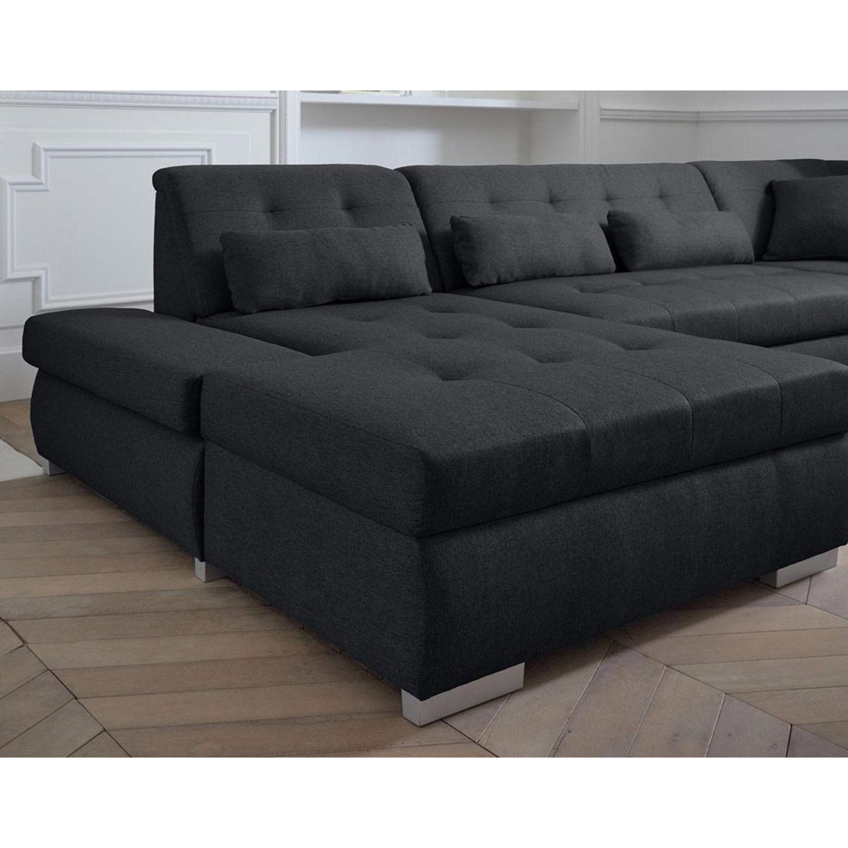 LISA DESIGN Vermont - canapé panoramique d'angle droit - 7 places - xxl