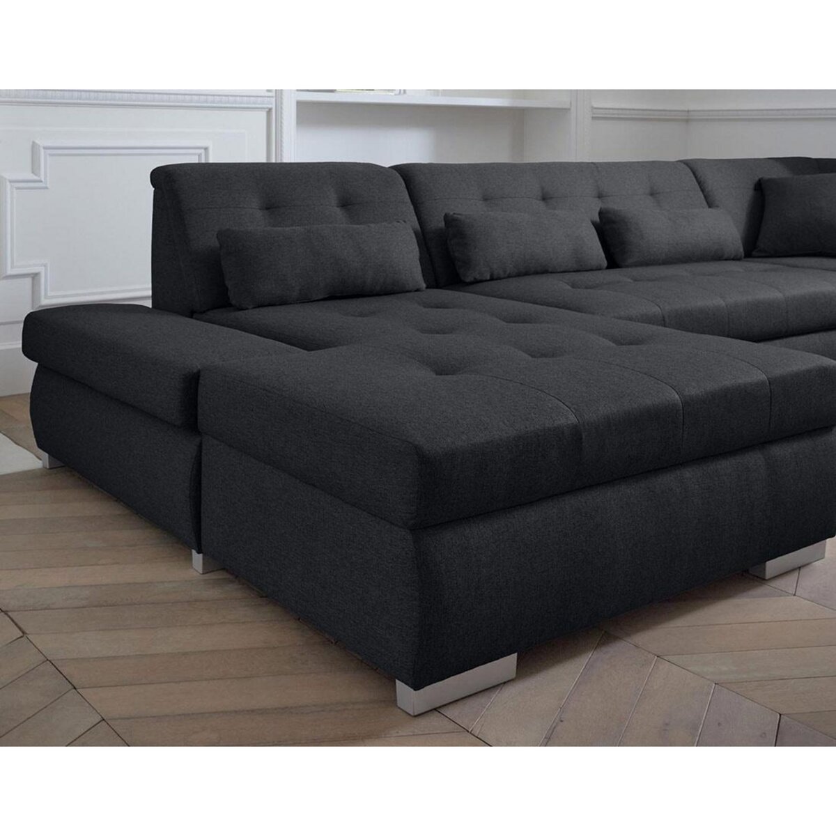 LISA DESIGN Vermont - canapé panoramique d'angle droit - 7 places - xxl