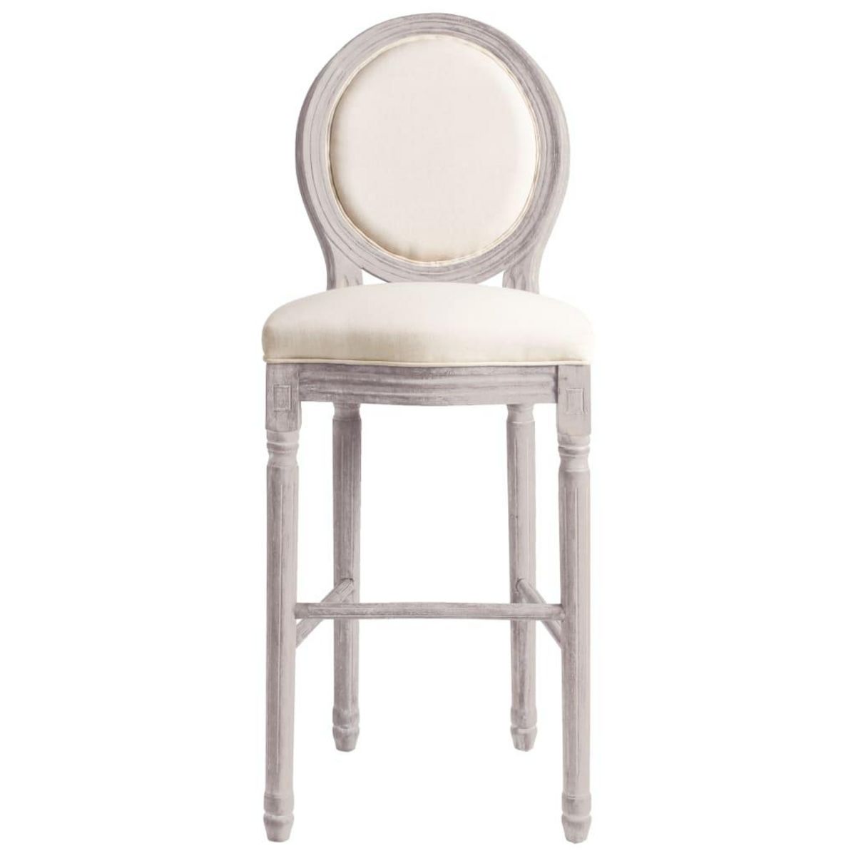 VIDAXL Tabourets de bar lot de 2 blanc lin