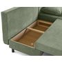 Voir la diapositive 4 : BEST MOBILIER Gloria - canapé d'angle réversible 4 places convertible avec coffre en tissu texturé