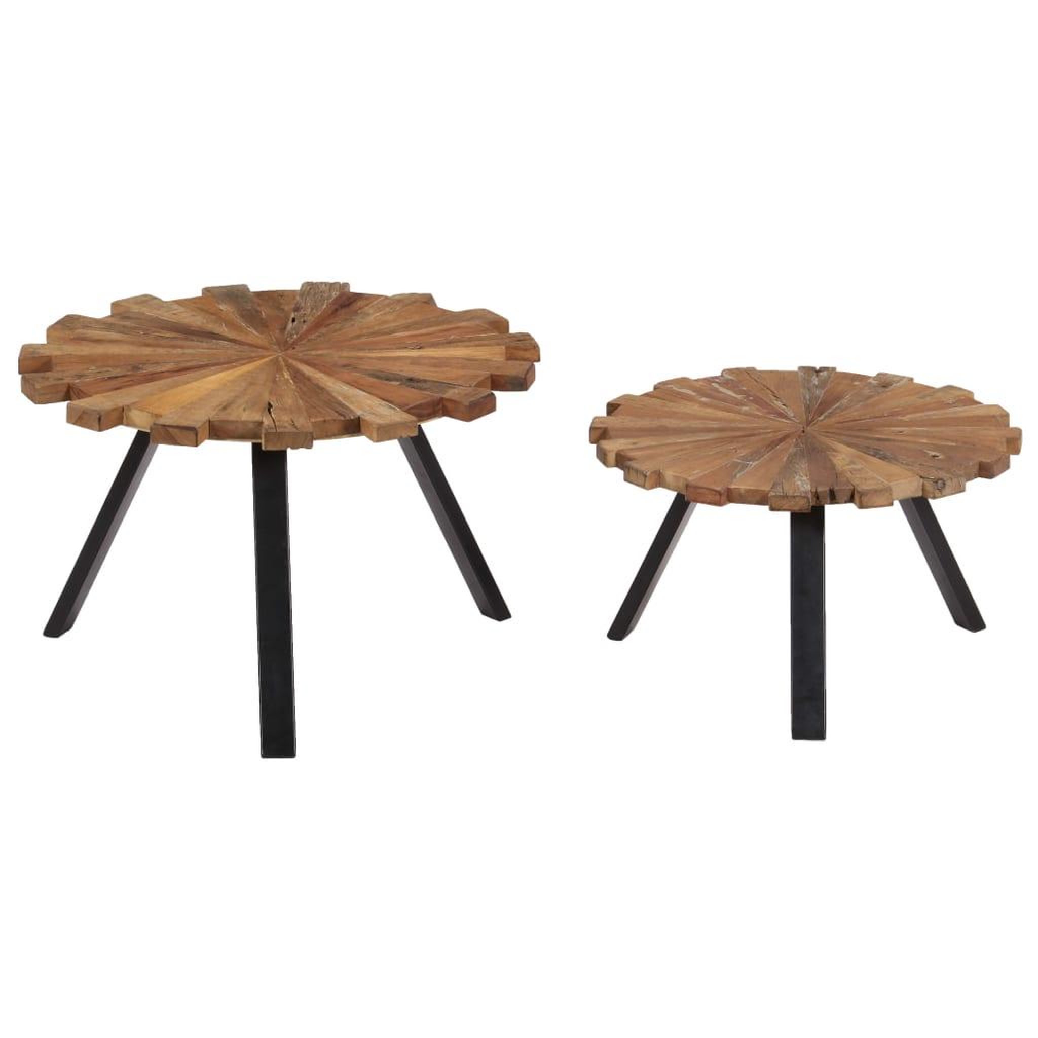 Voir la diapositive 5 : VIDAXL Tables basses 2 pcs bois de recuperation massif