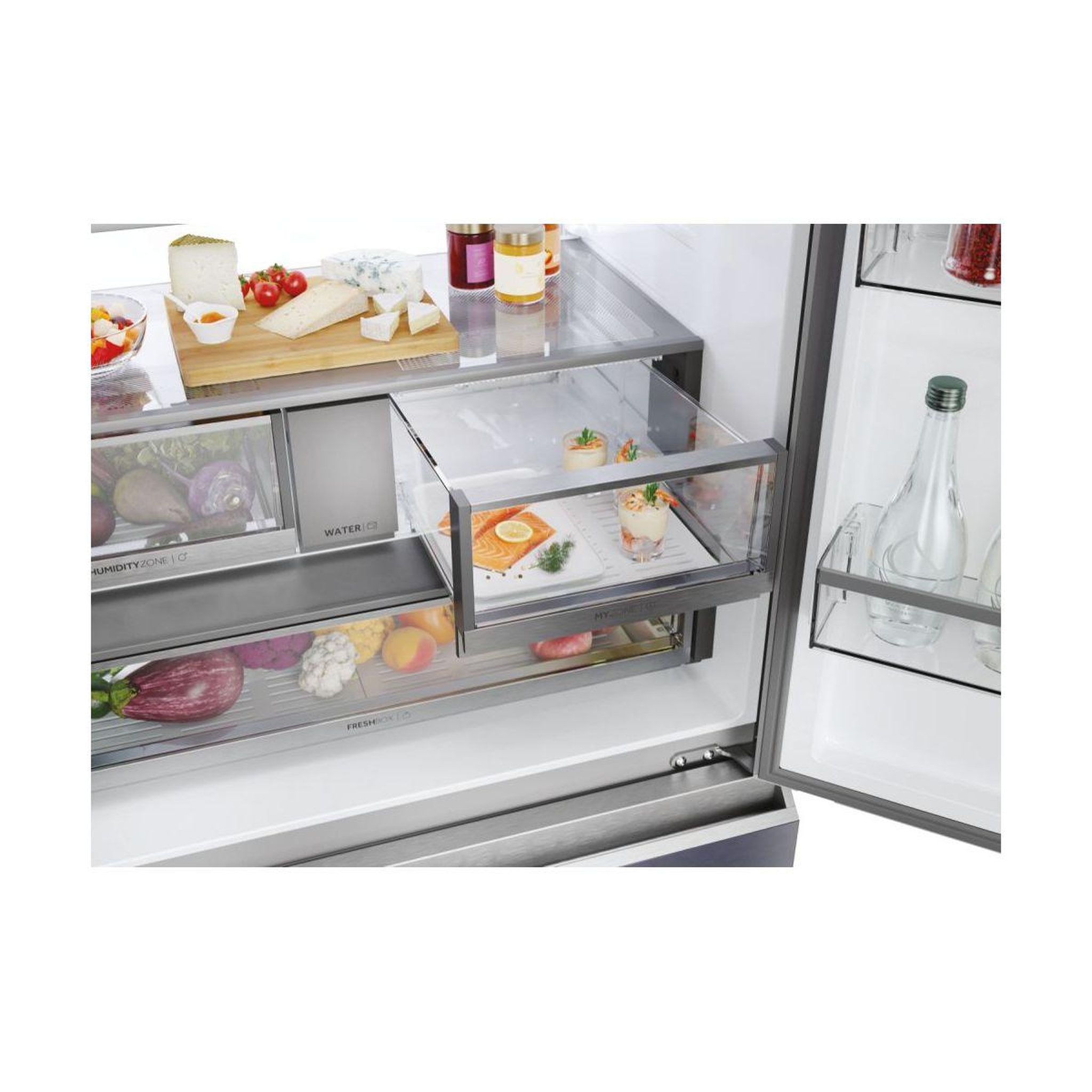 Voir la diapositive 5 : HAIER Réfrigérateur multi portes hfr79f19efgk
