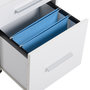 Voir la diapositive 6 : HOMCOM HOMCOM Caisson de bureau rangement bureau sur roulettes 3 tiroirs 1 verrouillable 1 trieur dossiers MDF panneaux particules blanc