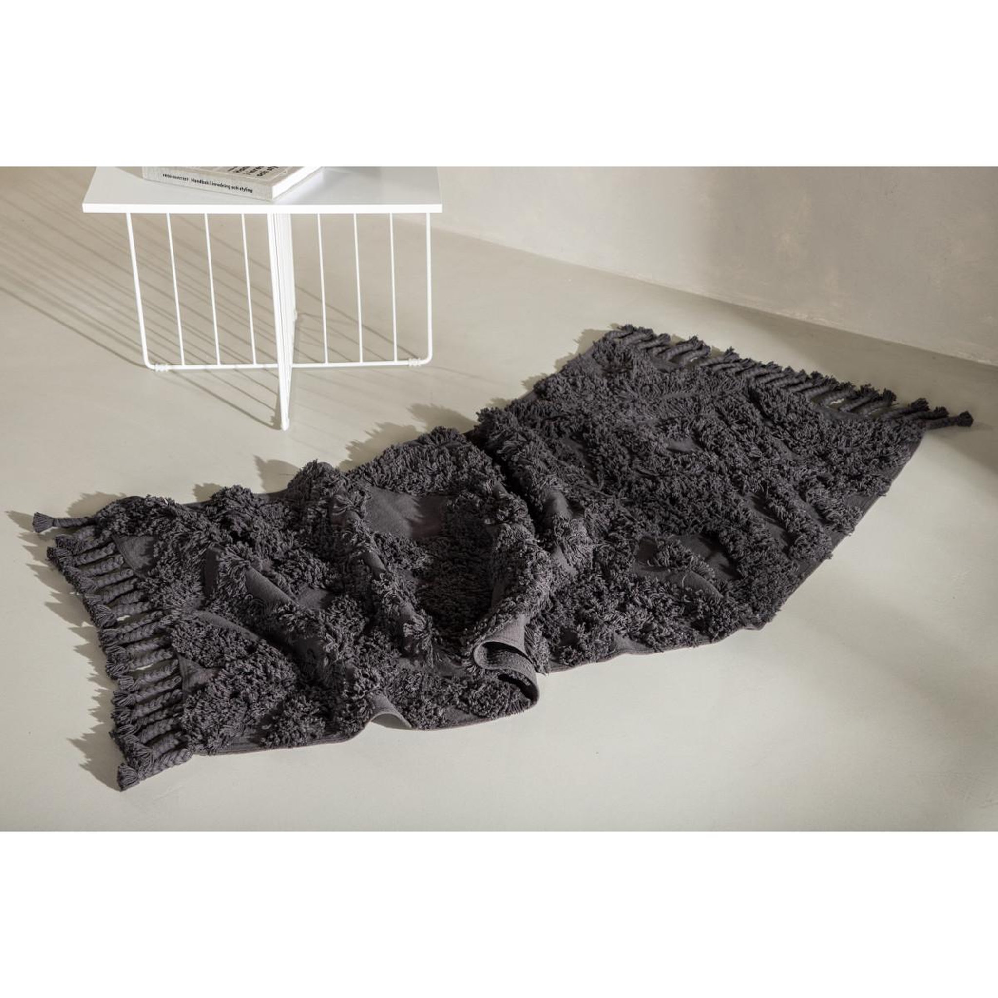 Voir la diapositive 6 : Paris Prix Tapis de couloir tufté  hilma  70x200cm gris foncé