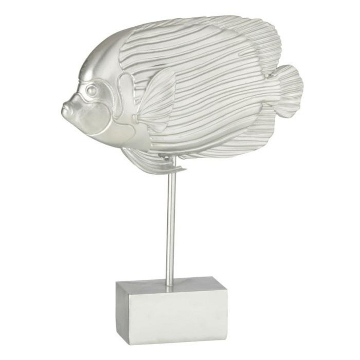 Paris Prix Statue Déco sur Pied  Poisson  32cm Argent