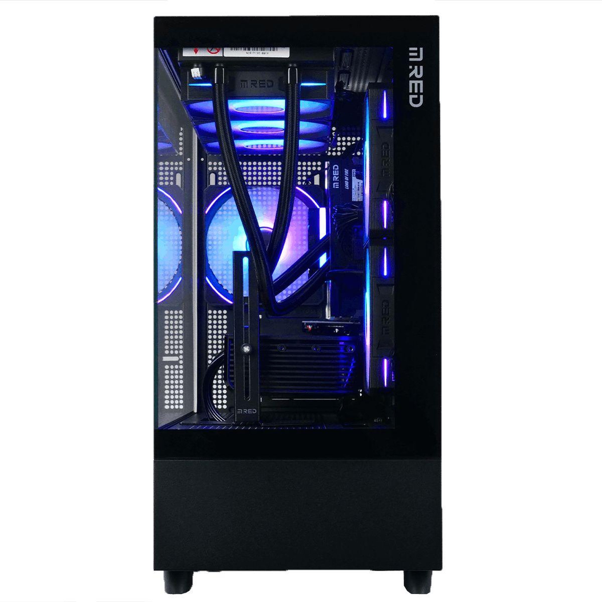 Voir la diapositive 2 : MRED Pc gamer cbt100-01 - amd ryzen 7 8700f - amd radeon rx 9060 xt - 32 go ram ddr5 - ssd 2 to