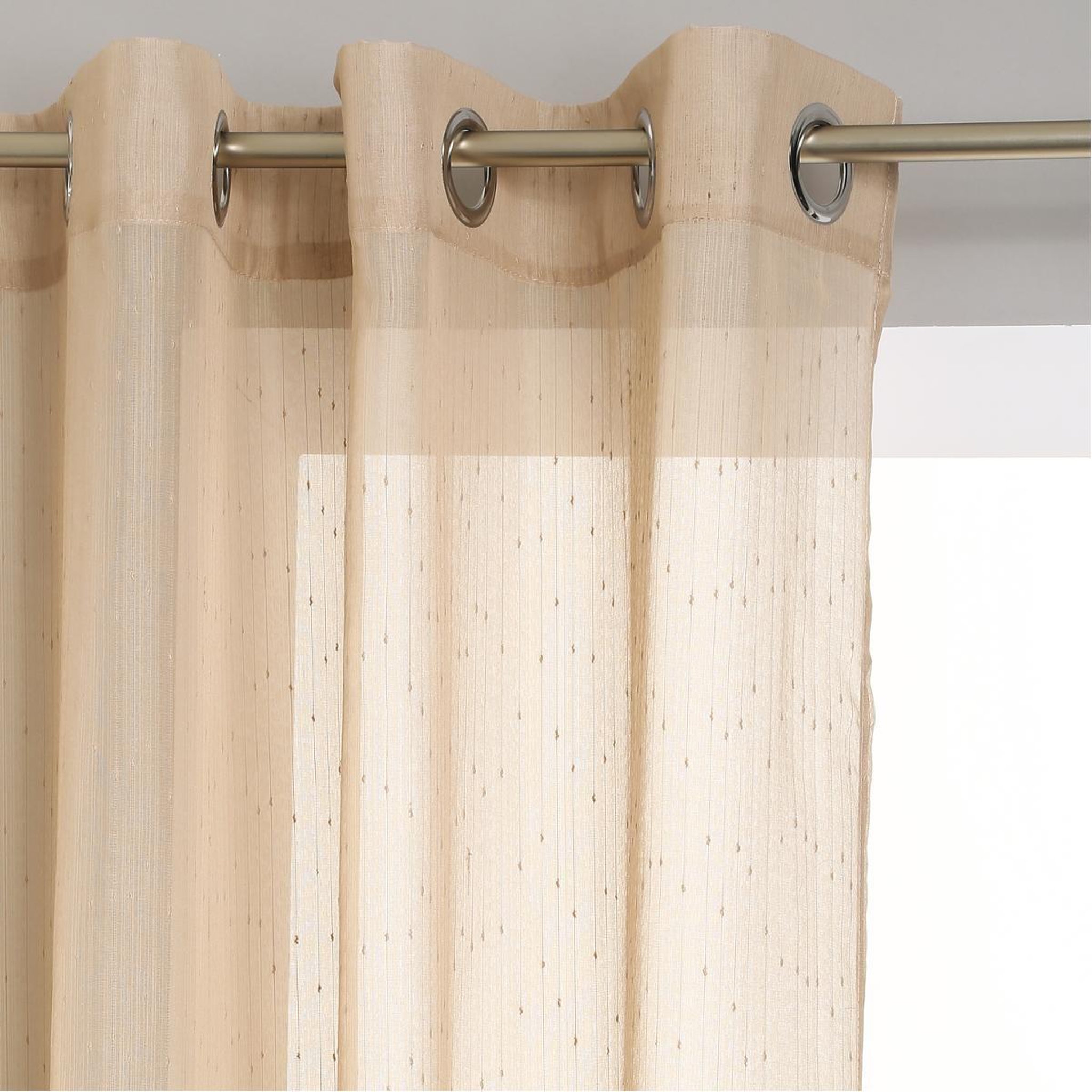 Voir la diapositive 2 : ATMOSPHERA Rideau voilage  rayure  140x240cm lin