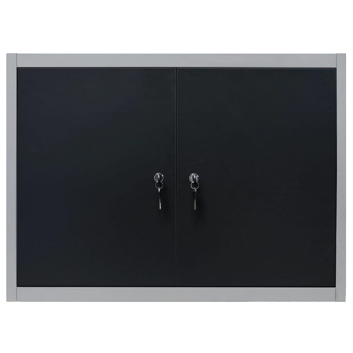 VIDAXL Armoire a outils murale Style Industriel Metal Gris et noir