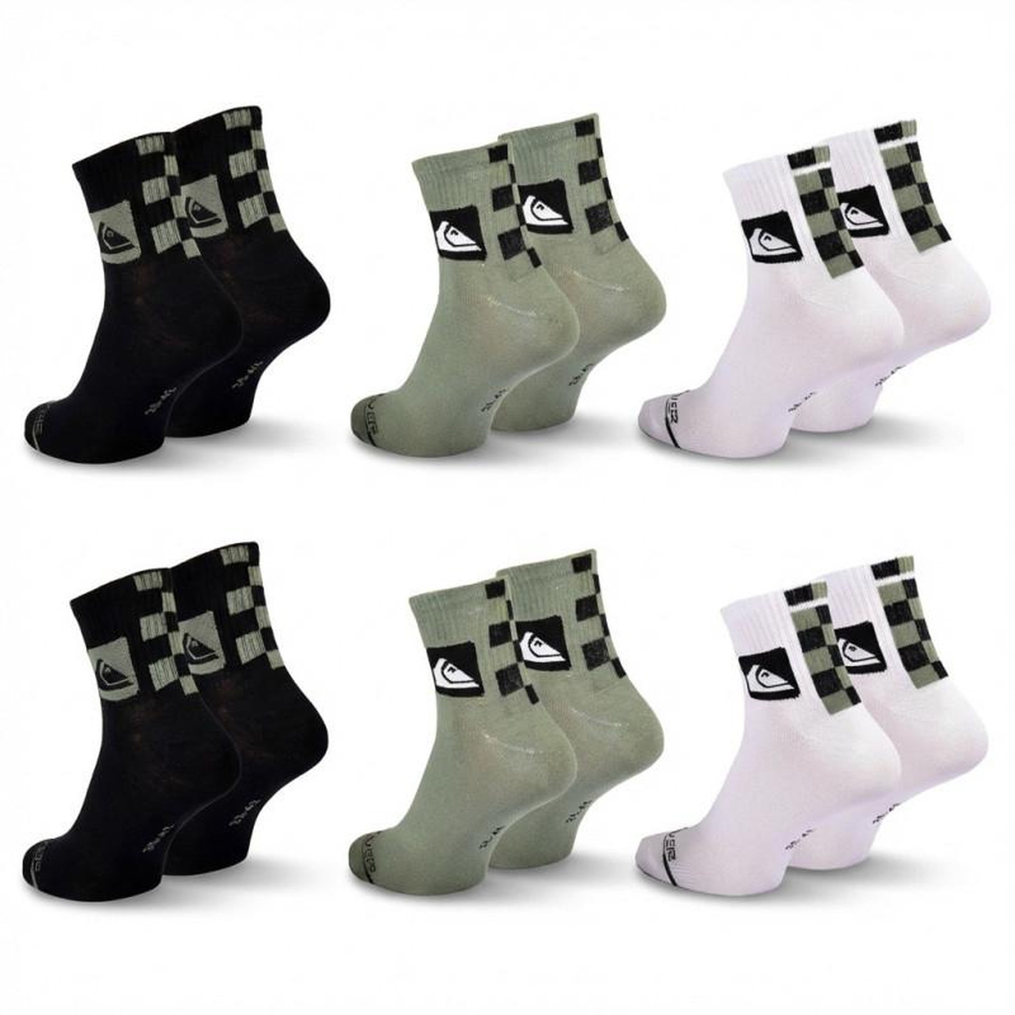 Voir la diapositive 4 : QUIKSILVER Quiksilver Pack de Chaussettes Enfant QUARTER – Lot 6 Paires Sport