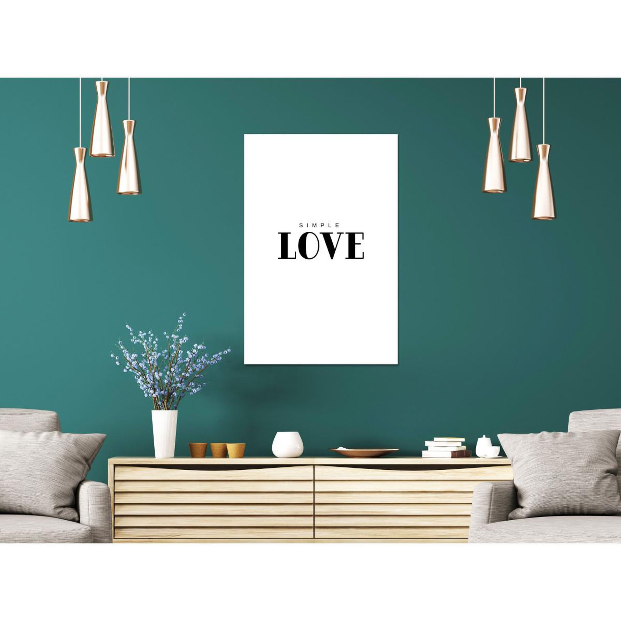 Voir la diapositive 2 : Paris Prix Tableau imprimé  simple love