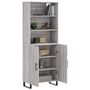 Voir la diapositive 3 : VIDAXL Buffet haut Sonoma gris 69,5x34x180 cm Bois d'ingenierie