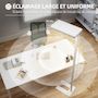 Voir la diapositive 6 : HOMCOM Lampadaire LED dimmable sur pied de bureau 1560LM 40W H.196cm spectre complet réglable télécommande blanc