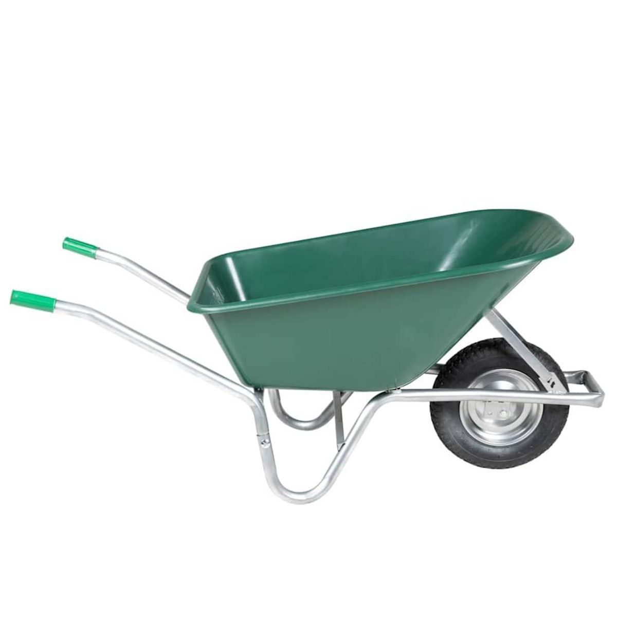 VIDAXL Brouette vert 90 L 150 kg acier galvanise et plastique