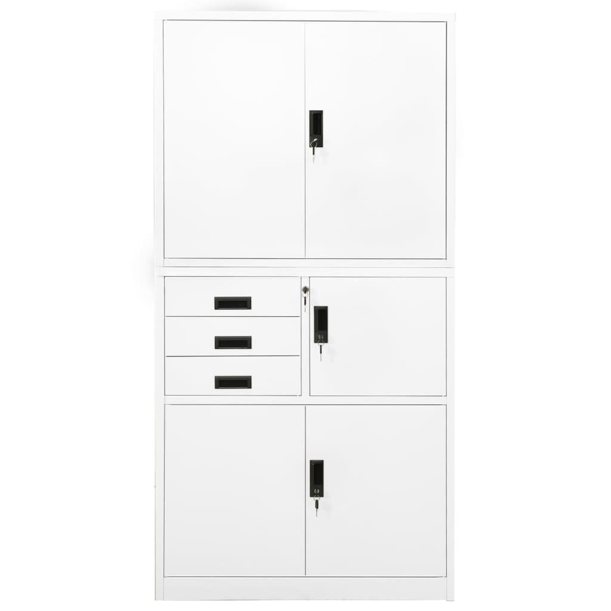 Voir la diapositive 2 : VIDAXL Armoire de bureau Blanc 90x40x180 cm Acier