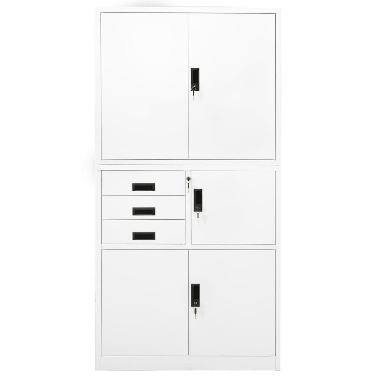 VIDAXL Armoire de bureau Blanc 90x40x180 cm Acier