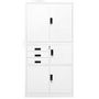 Voir la diapositive 2 : VIDAXL Armoire de bureau Blanc 90x40x180 cm Acier