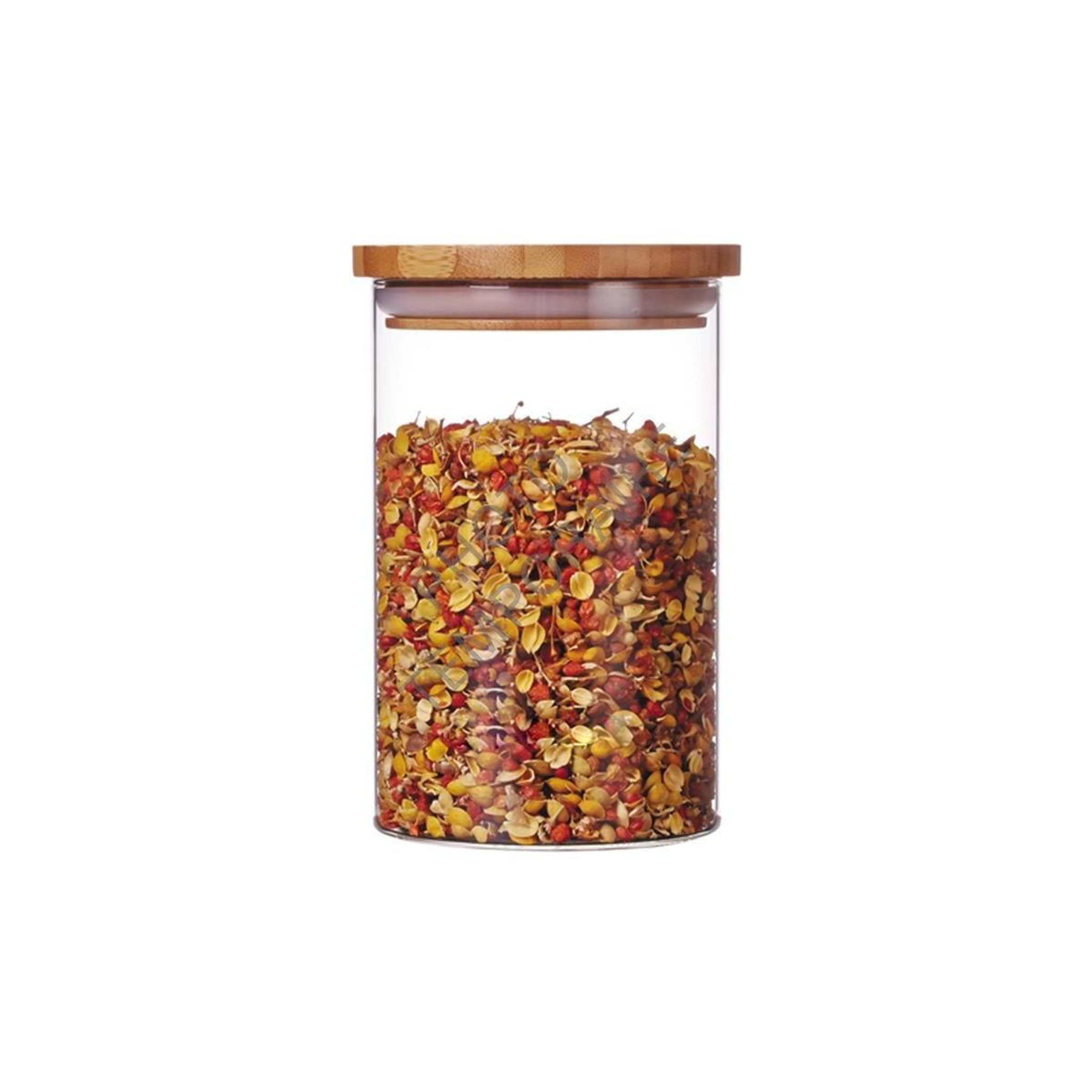 Voir la diapositive 3 : COOK CONCEPT Bocal en verre  bambou  1l transparent