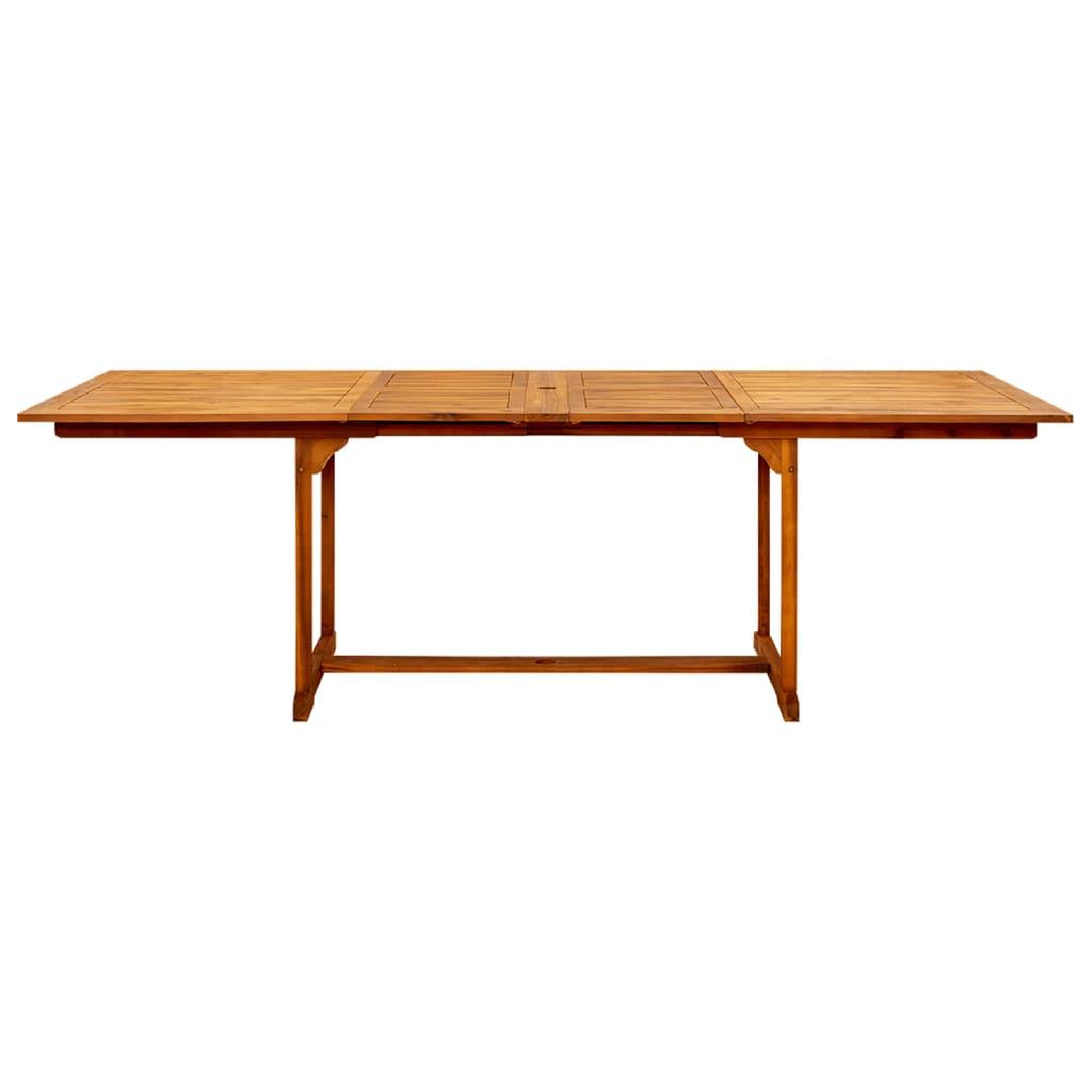 Voir la diapositive 5 : VIDAXL Table a dîner de jardin (160-240)x100x75cm Bois d'acacia massif