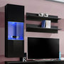 Voir la diapositive 2 : Paris Prix Meuble TV Mural Design  Fly III  170cm Noir