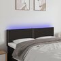 Voir la diapositive 1 : VIDAXL Tete de lit a LED Noir 144x5x78/88 cm Tissu