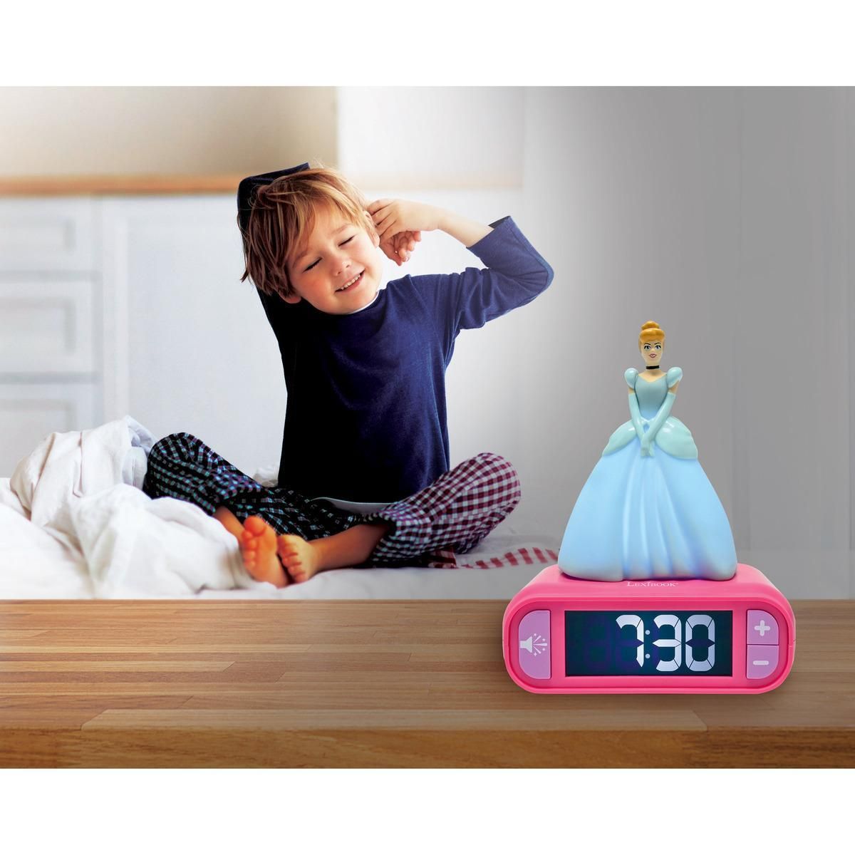 Lexibook Réveil avec veilleuse Disney Princesses Cendrillon 3D