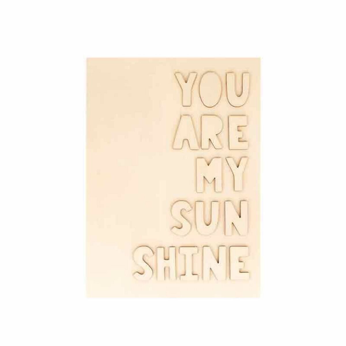 Artemio Plaque en bois You are my sunshine - 18 x 25 cm