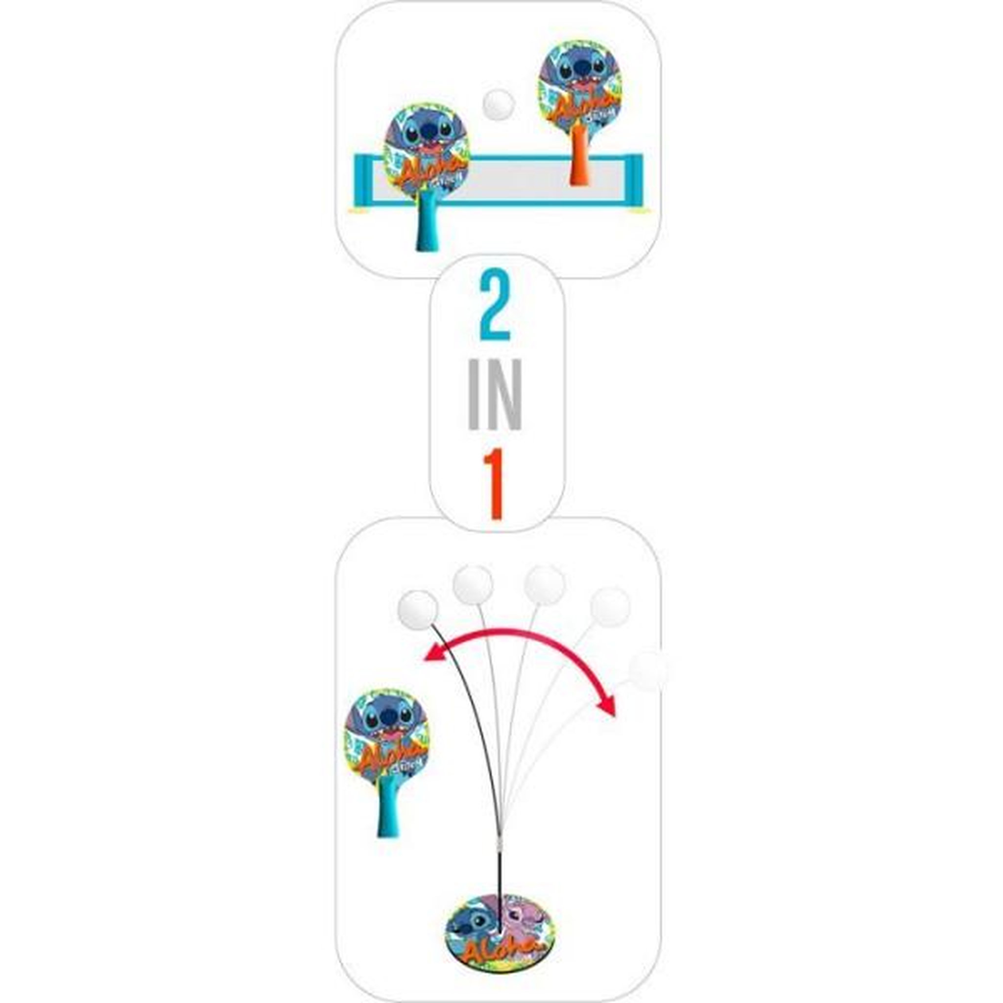 Voir la diapositive 2 : DISNEY Set d'apprentissage ping-pong 2-en-1 - disney - stitch