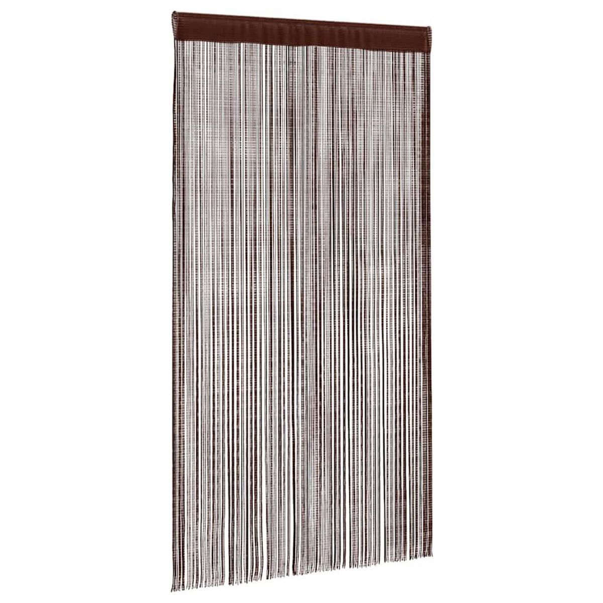 VIDAXL Rideau en fils 2 pcs 100 x 250 cm Marron