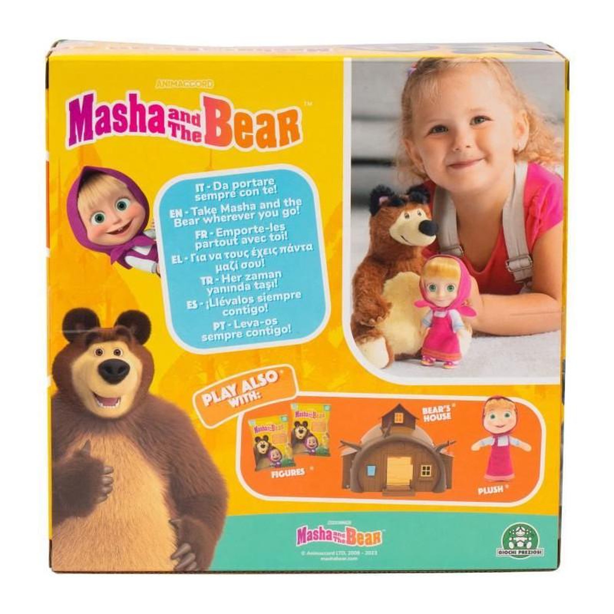 Voir la diapositive 6 : GENERIQUE Coffret poupée et peluche - MASHA AND THE BEAR - Masha 12 cm et Michka 20 cm - a partir de 3 ans - MHA21