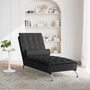 Voir la diapositive 3 : VIDAXL Chaise longue de massage avec traversin noir tissu