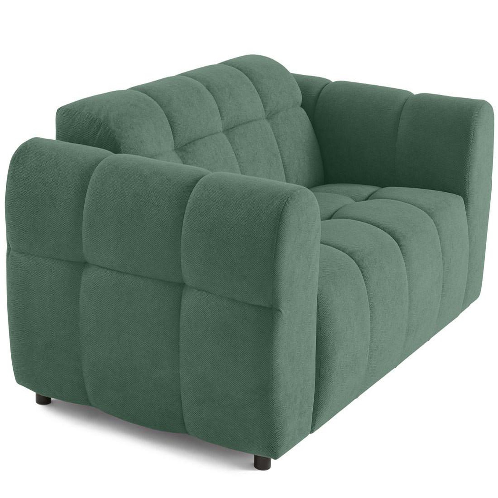 Voir la diapositive 2 : BEST MOBILIER Ray - canapé droit 2 places en tissu texturé