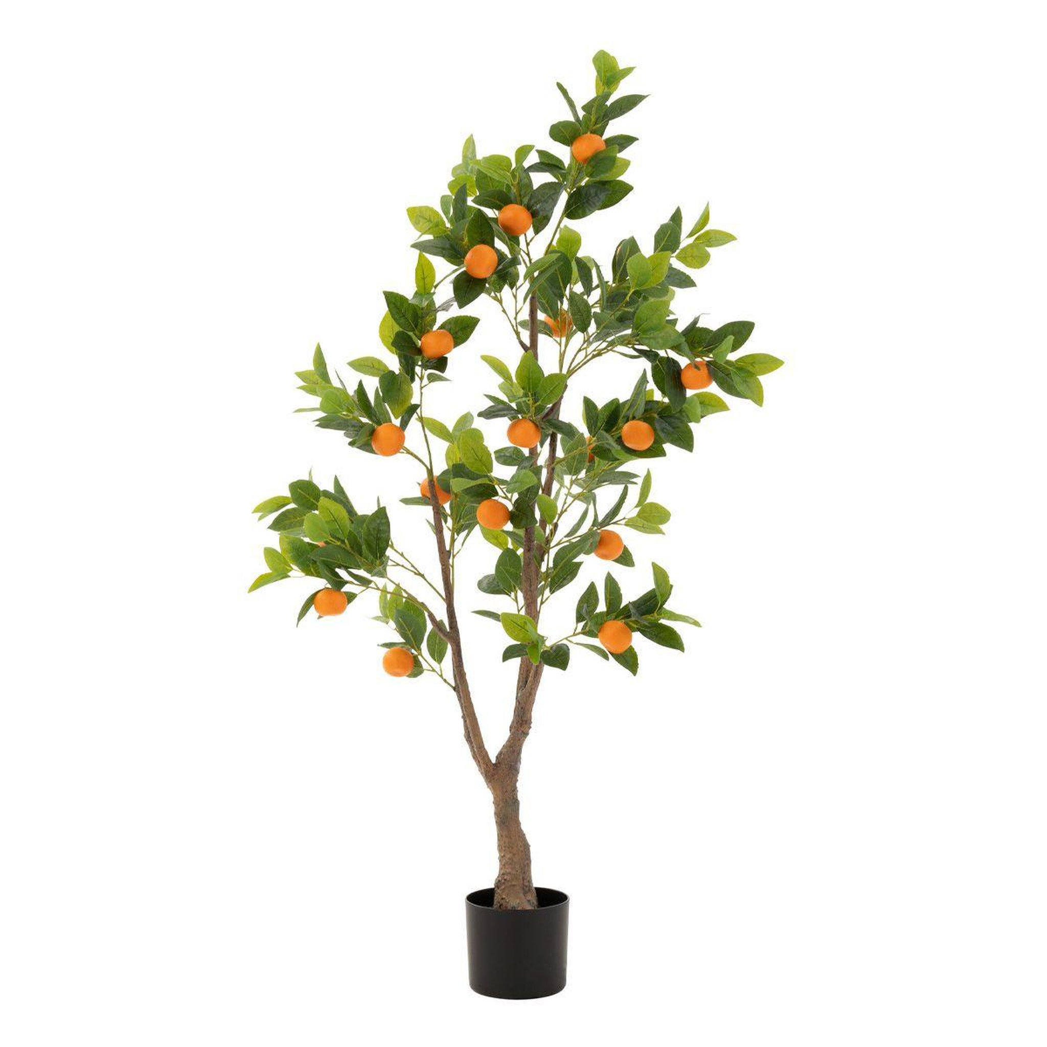 J-LINE Arbre artificiel en pot  oranger  130cm vert