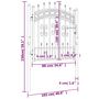 Voir la diapositive 6 : VIDAXL Portail et sommet de lance Noir 103x150 cm Acier enduit poudre