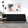 Voir la diapositive 1 : VIDAXL Canape-lit avec accoudoirs noir tissu