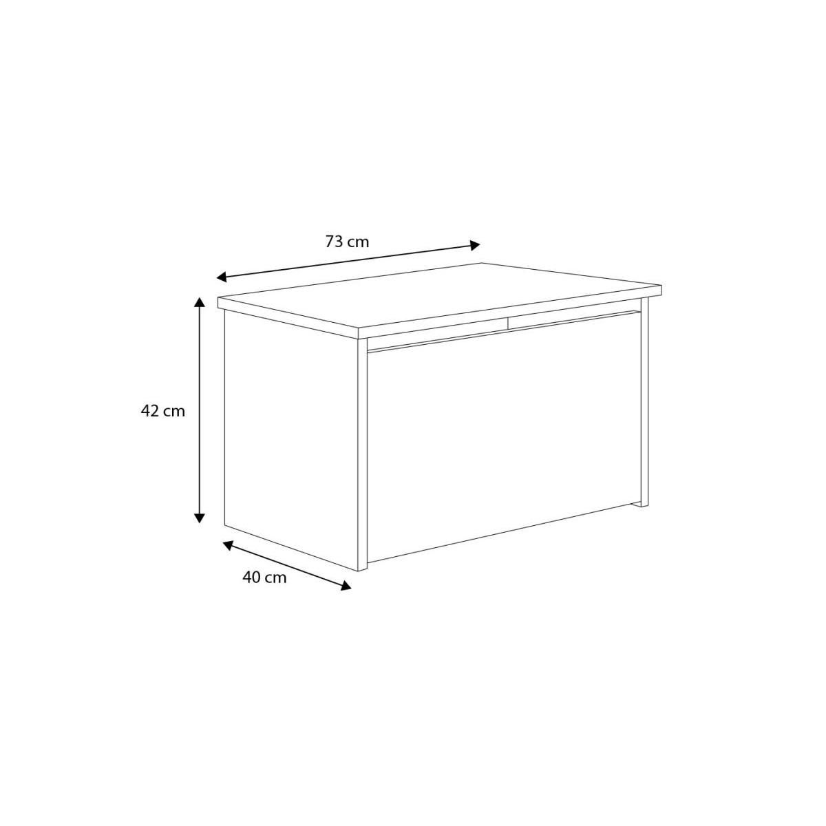 KOBI Coffre à jouets Daria avec motif ourson - Rangement pratique et élégant pour la chambre d'enfant