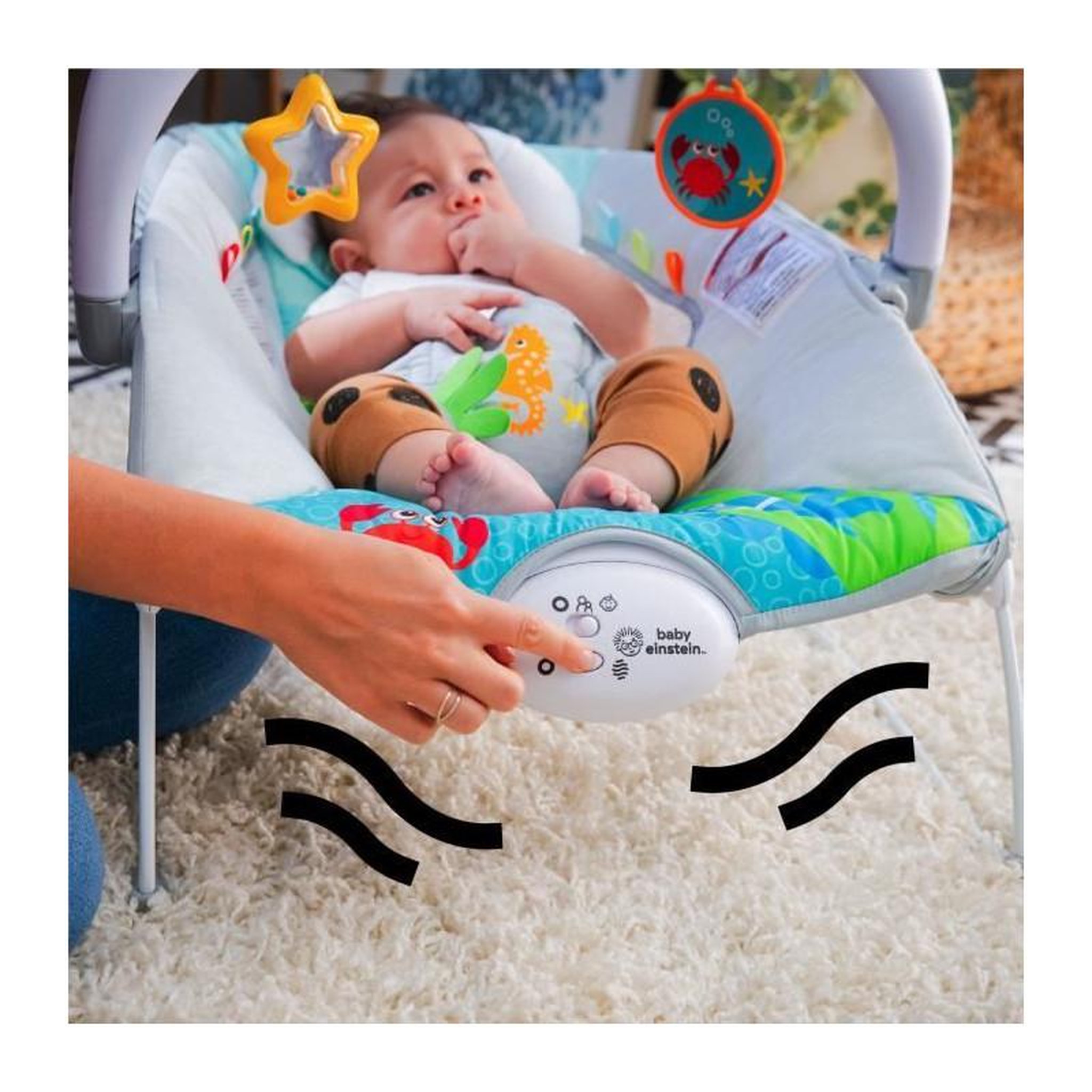 Voir la diapositive 3 : BABY EINSTEIN BABY EINSTEIN Transat Neptune - Ocean Explorers, 15 mélodies, lumieres, vibrations