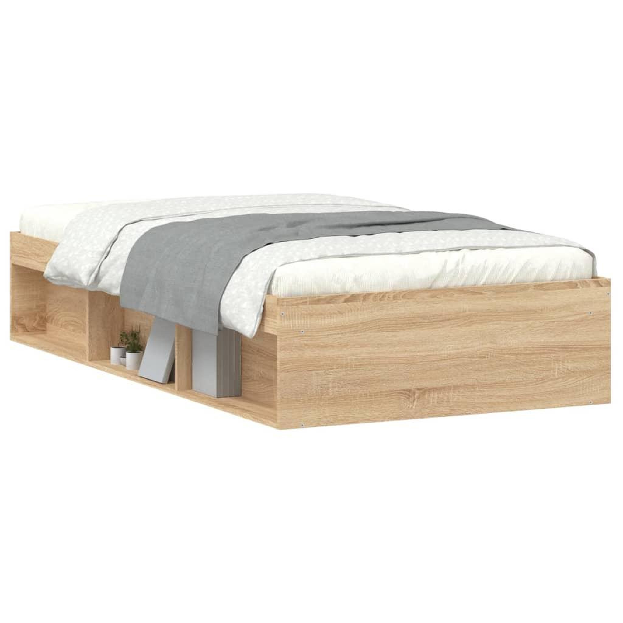Voir la diapositive 3 : VIDAXL Cadre de lit sans matelas chene sonoma 90x190 cm