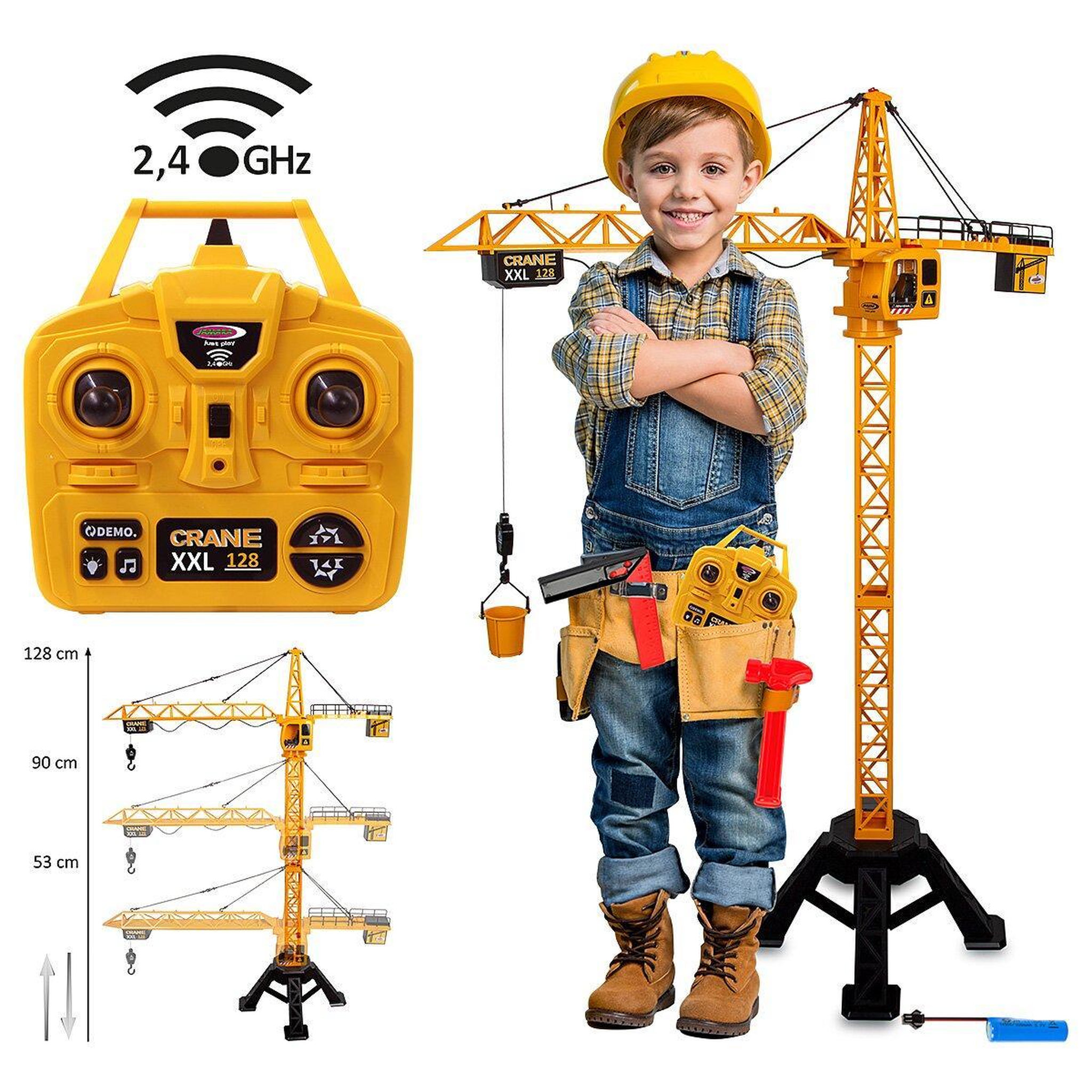 Voir la diapositive 3 : Jamara Grue à tour XXL télécommandée 128 cm