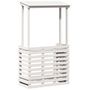 Voir la diapositive 2 : VIDAXL Table de bar d'exterieur avec toit blanc bois massif